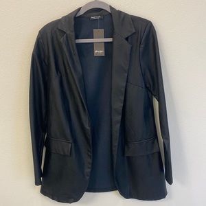 Black Leather Blazer